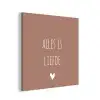 Quotes - Alles is liefde - Spreuken - Bløf aluminium wit klein -3d