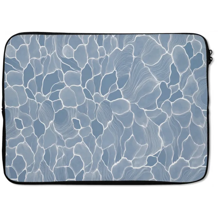 Abstract - Blauw - Bladeren laptophoes neopreen klein -zkaufland3dotto