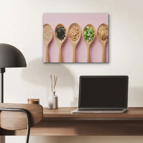 Ingrediënten - Lepels - Hout - Roze PET vilt klein -sfeer5