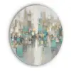 Abstract - Blokken - Goud - Skyline Akoestische PET Vilt - Rond klein -3d