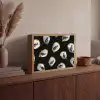 Oesters - Zwart - Vissen - Goud Light Box met batterij (Wandlamp) middel -sfeer2