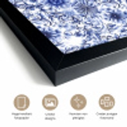 Bloemen - Blauw - Patroon - Wit fotolijst zwart zonder passe partout klein 224 -sfeer2