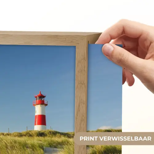 Vuurtoren - Strand - Landschap - Duinen Light Box met batterij (Wandlamp) middel -USP_websiteprintNL