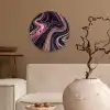 Marmerlook - Roze - Paars - Goud - Luxe - Marmer Wandcirkel kunststof plaat 5mm dik klein -sfeer1