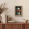 Bruin - Kok - Hondje Light Box met kabel (Tafellamp) klein -sfeer2