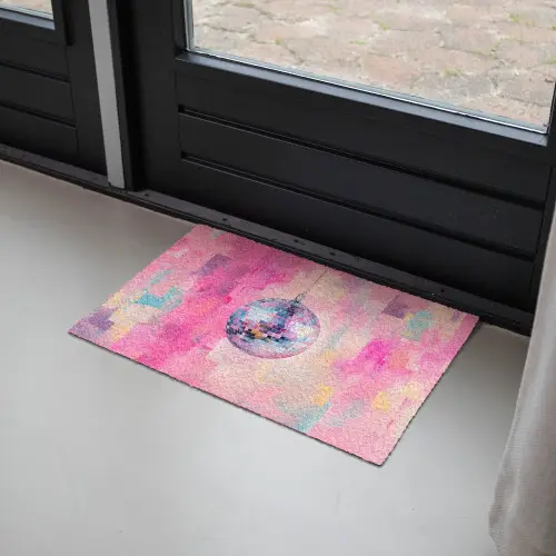 Discobal - Pink - Verf Deurmat klein -sfeer2