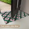 Groen - Roze - Retro - Sterren Deurmat klein 898 -USP_NL
