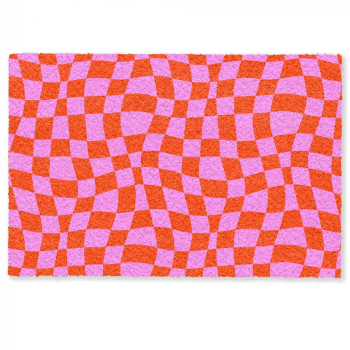 Blokken - Roze - Rood - Patroon Deurmat klein 898 -zkaufland3d