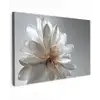 Bloem - Wit - Neutraal Tuinposter op houten frame 2 cm dik klein -3d