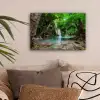 Jungle - Waterval - Planten - Water - Natuur canvas 2cm klein -sfeer1