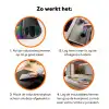Landschap - Paars - Pastel - Huizen Inductie beschermer vinyl 3mm klein -zzzzzzz-td-werking