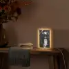Discobal - Gezicht - Glamour - Zwart Light Box met kabel (Tafellamp) klein -sfeer4