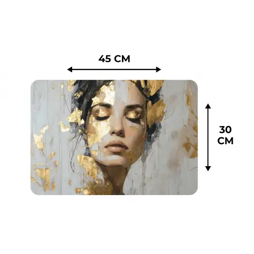 Sierlijk - Vrouw - Goud - Ogen Placemat vinyl groot -specs