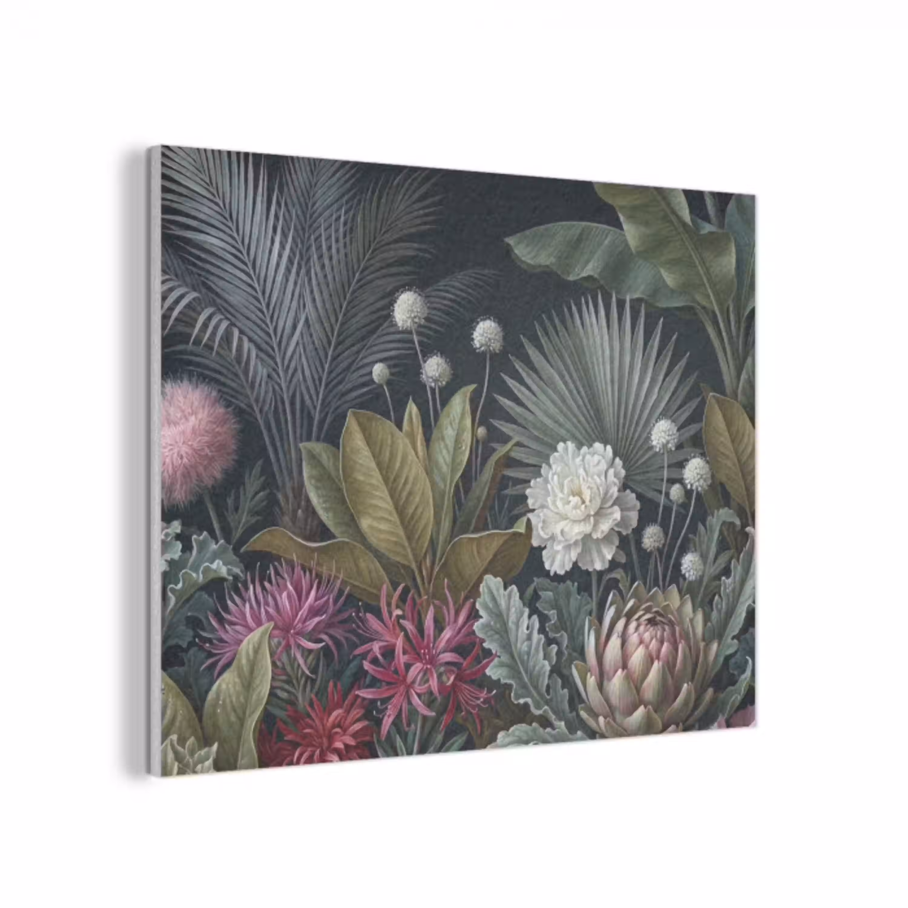 Planten - Tropisch - Botanisch - Donker - Groen PET vilt klein -3d