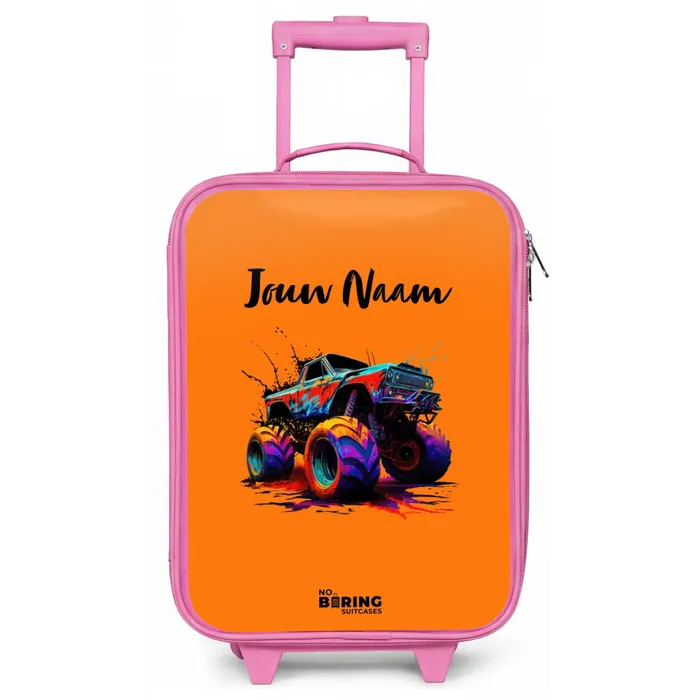 Rainbow Wheels Kinderkoffer - Roze klein -zz3dotto