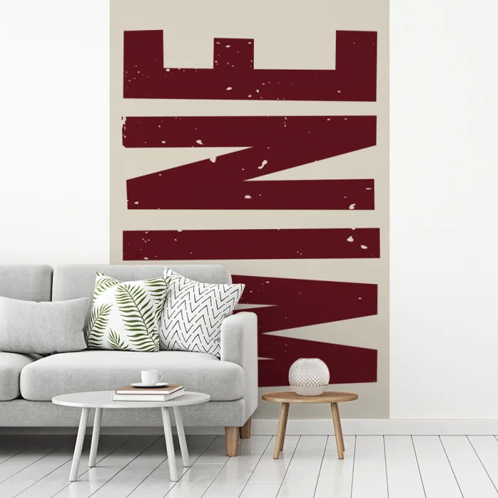Wine - Red - Decoratie - Japandi fotobehang vinyl groot -woonkamer