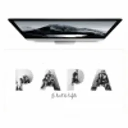 Papa - Lettercollage Muismat XXL klein -zzz3d
