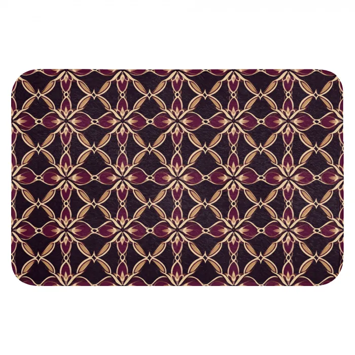 Symmetrisch - Tegel - Burgundy WCmat klein 1009 -3d