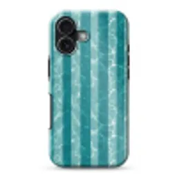 Zwembad - Strepen - Groen Toughcase MagSafe Apple iPhone 17 klein 1017 -3d