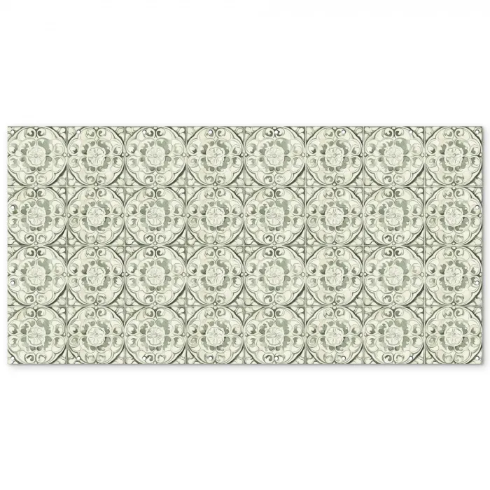 Krulornament - Tegel - Groen Balkonbeschermer Duitsland klein 596 -zz_3d