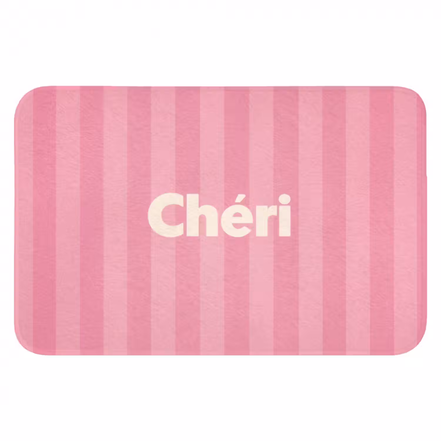 Badmat - Gestreept - Roze - Chéri