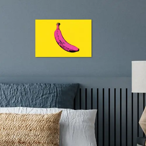 Banaan - Grafisch - Geel poster papier klein -sfeer2