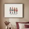 Notenkrakers - Minimalistisch - Kerst - Beige Textielframe - compleet frame klein -sfeer1