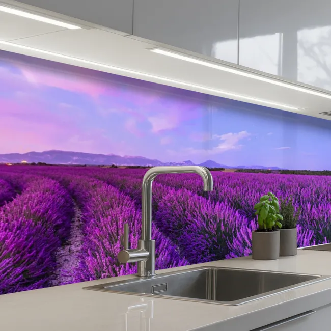 Crédence Cuisine - Lavande - Pourpre - Fleurs - Nature