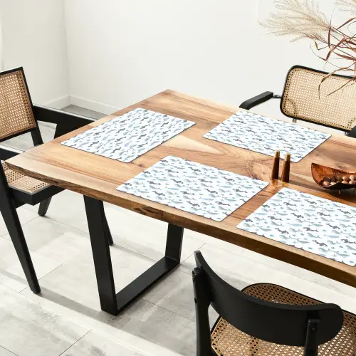 Oceaan - Walvis - Orka - Blauw Placemat vinyl groot 368 -zzsfeer4_Kitchenyeah-website