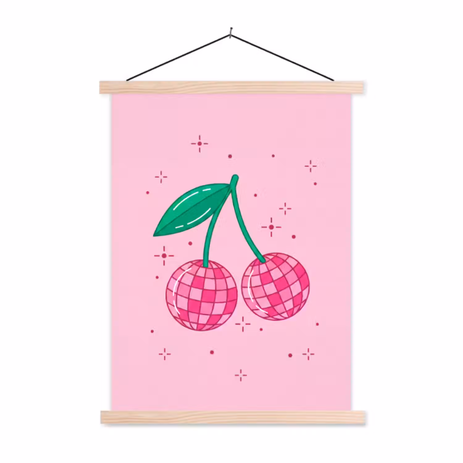 Hanging Poster - Decoration - Disco Ball - Party - Pink
