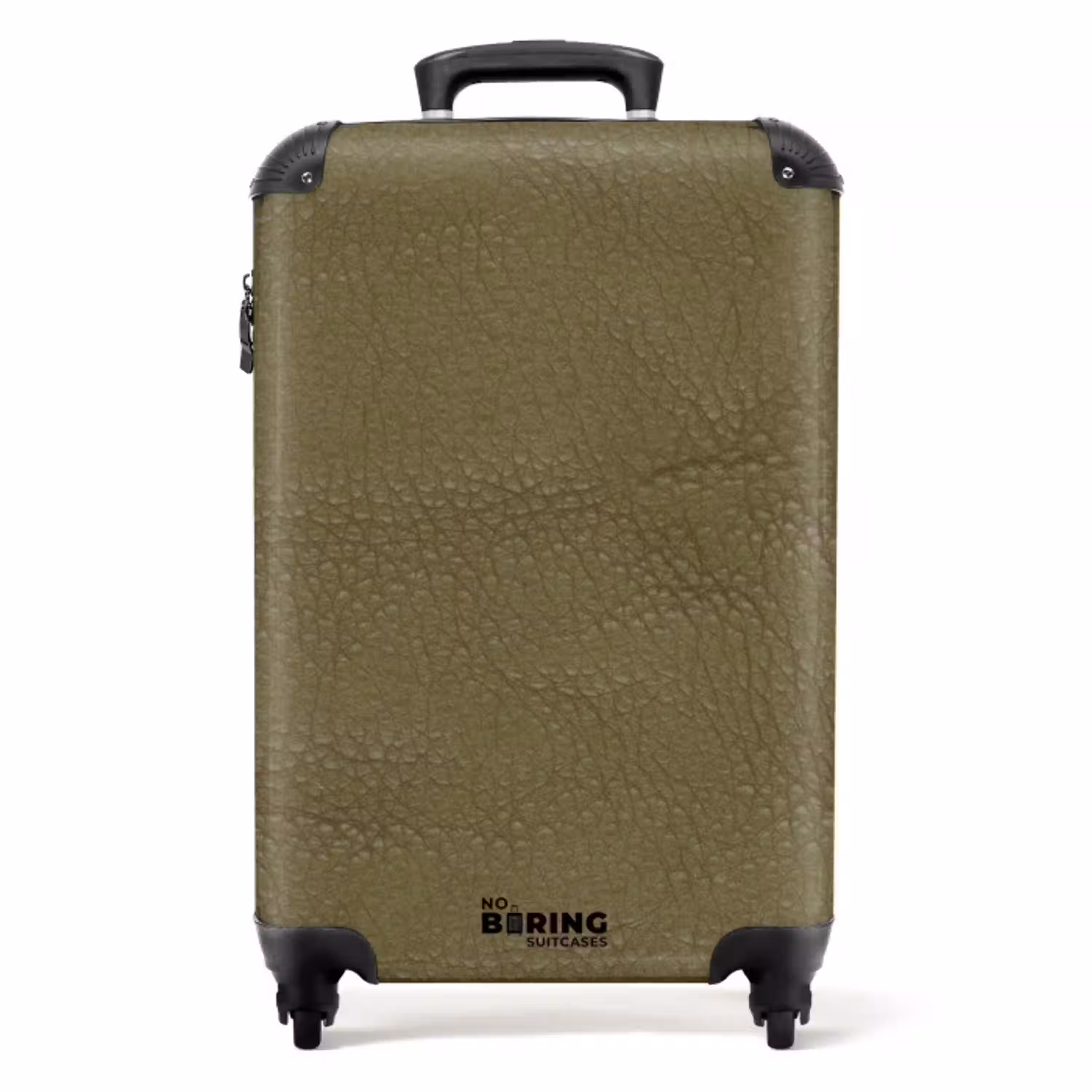 Lederen look forest groen NBS - Handbagage koffer - Volwassenen Unisex middel -productfoto_recht