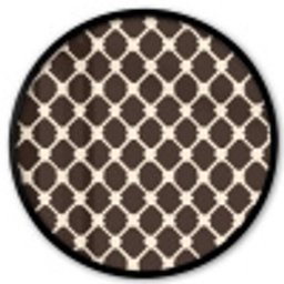 Bruin - Ruitpatroon - Geometrisch Fotolijst rond zonder passe partout klein 856 -3d