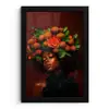 Vrouw - lychee - exotisch fotolijst zwart zonder passe partout klein -3d