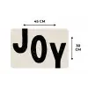 Kerst - Quote - Joy - Zwart - Feestdagen Placemat vinyl groot -specs