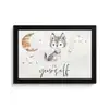 Spreuken - Wolf - Be yourself - Kinderen - Jongens - Meisjes - Waterverf fotolijst zwart zonder passe partout klein -3d