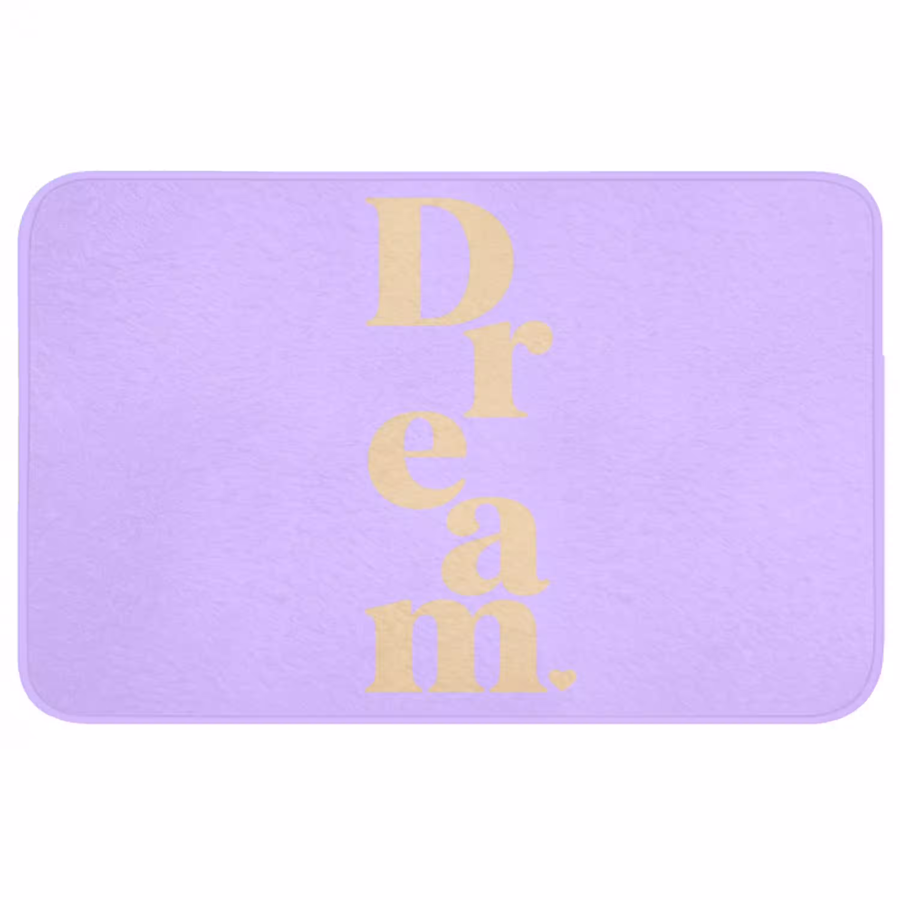 Dream - Paars - Typografisch Badmat middel -3d