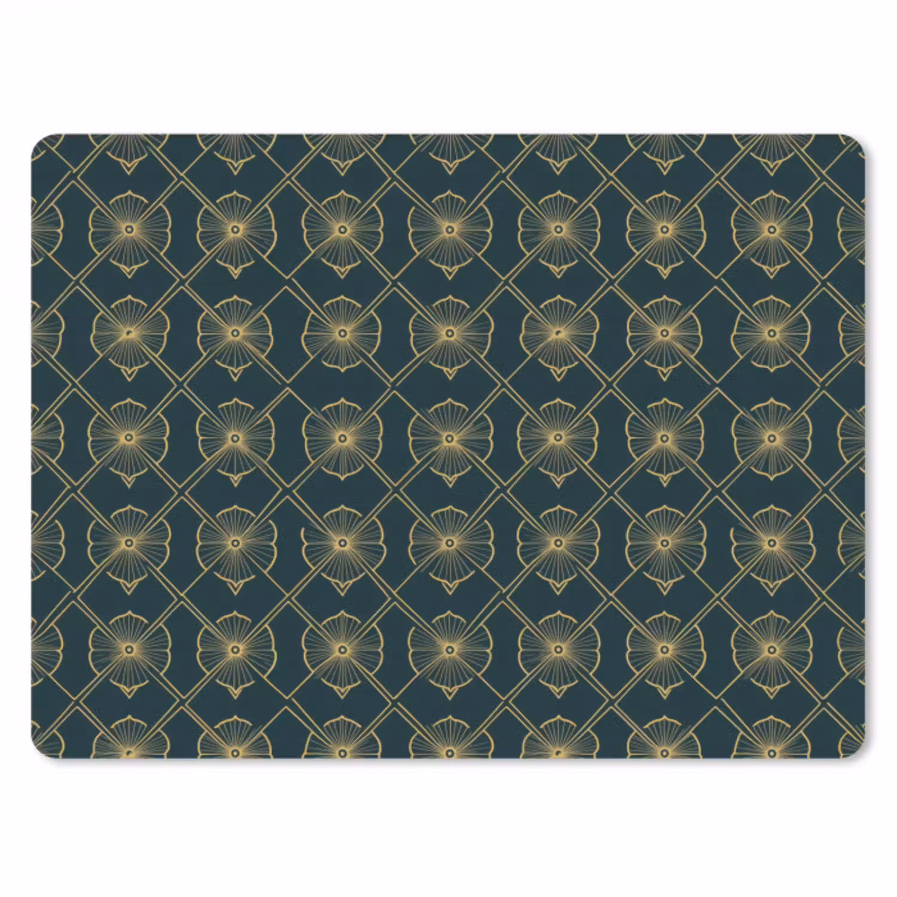 Geometrisch - Elegant - Groen muismat rubber klein 262 -3d