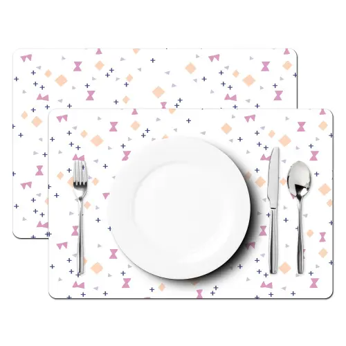 Wit - Vormen - Kleuren Placemat vinyl groot 368 -zzsfeer2_Kitchenyeah-website