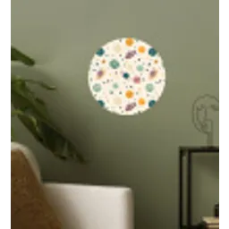 Planeten - Retro - Kleurrijk Wandcirkel behangsticker klein 186 -sfeer2