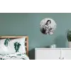 Chic - Vrouw - Zwart - Wit Wandcirkel aluminium klein -slaapkamer