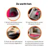 Hagedis - Bloemen - Roze - Kimono Inductie beschermer vinyl 3mm klein -zzzzzzz-td-werking
