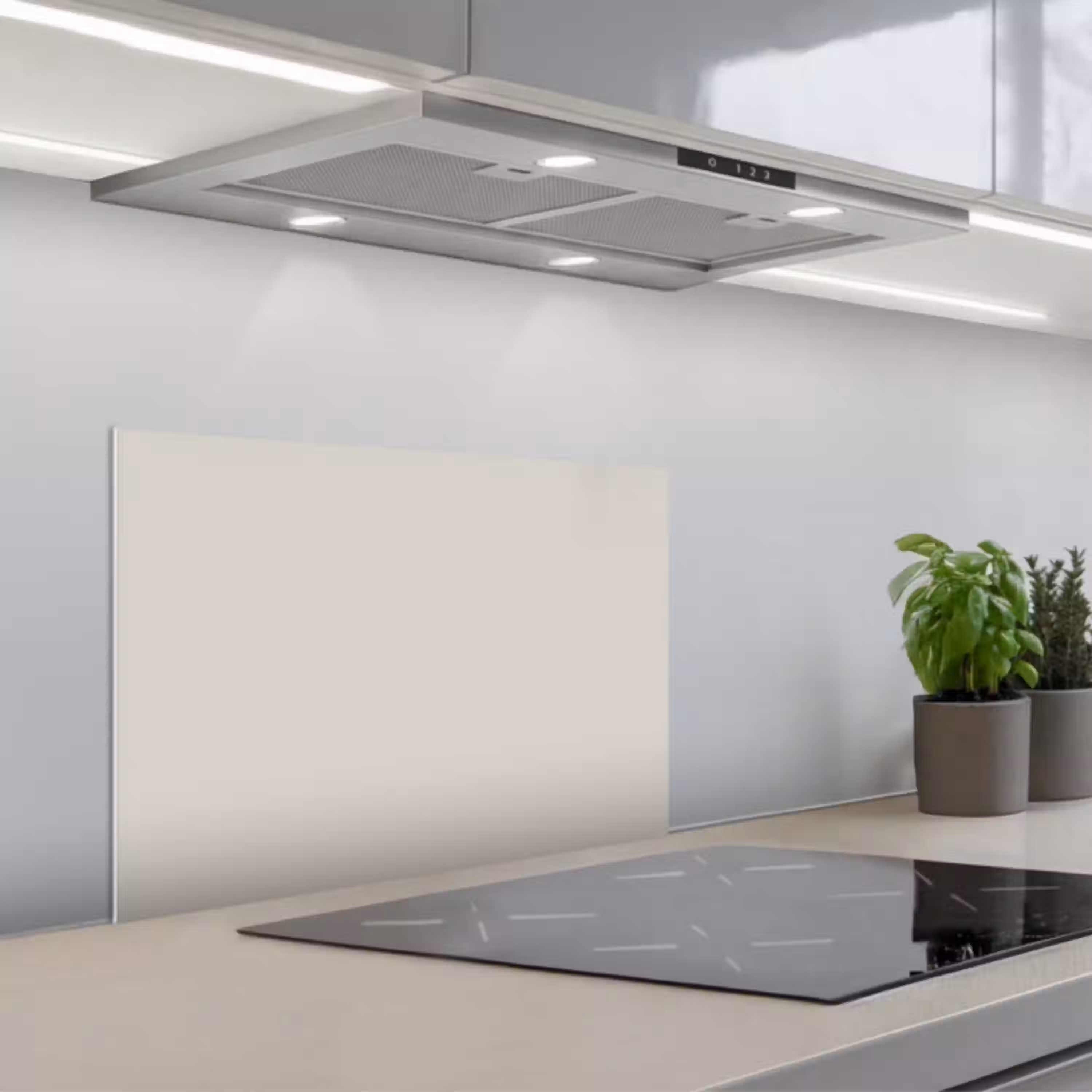 Onbeschreven Blad keuken achterwand spatscherm klein -3d_schuin