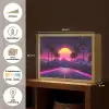 Horizon - Palmbomen - Bergen - Geel Light Box met batterij (Wandlamp) middel -USP_websiteoverzichtNL