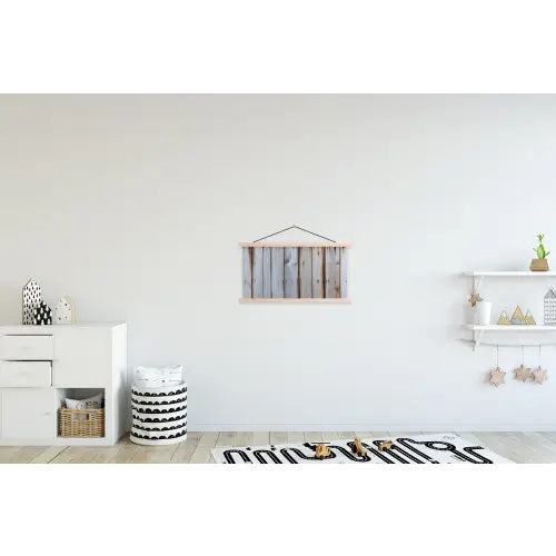 Hout - Planken - Verweerd textielposter latten blank klein -kinderkamer