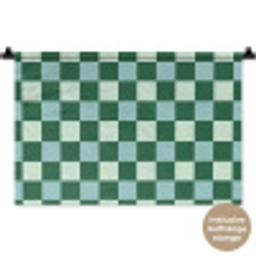 Schaakbord - Klassiek - Groen Wandkleed katoen klein 269 -t3d_DE