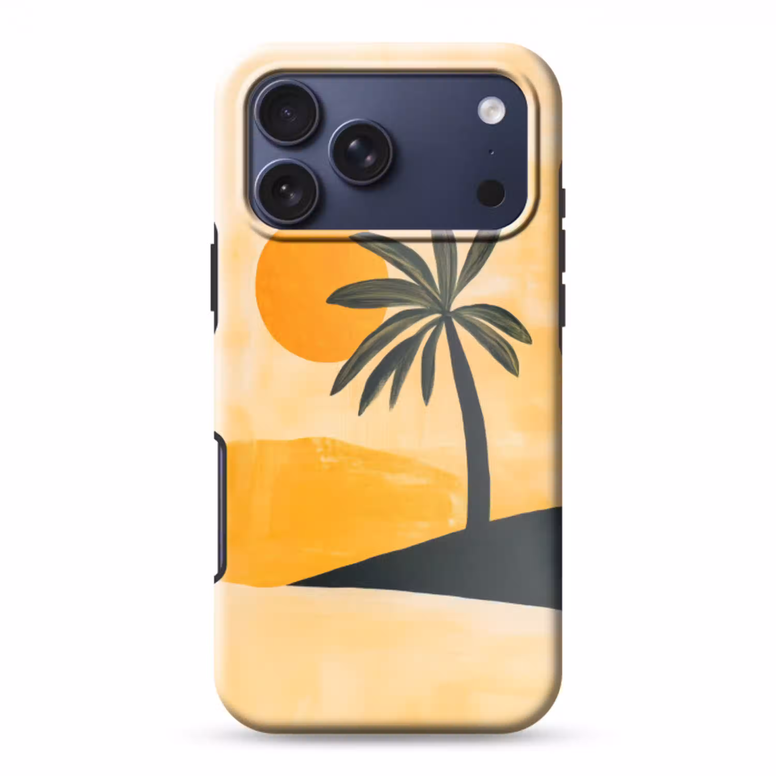 Illustratie - Palmboom - Zon - Heuvels Toughcase MagSafe Apple iPhone 17 Pro Max klein -3d