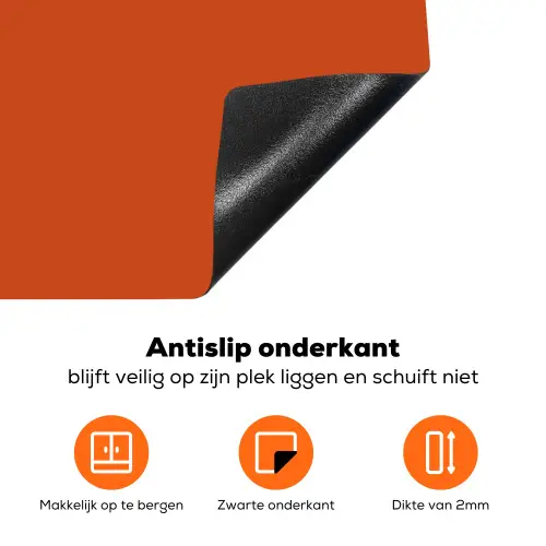 Sienna - Aarde - Kleuren - Effen Inductie beschermer vinyl 3mm klein 276 -zzzzzzz-td-onderkant