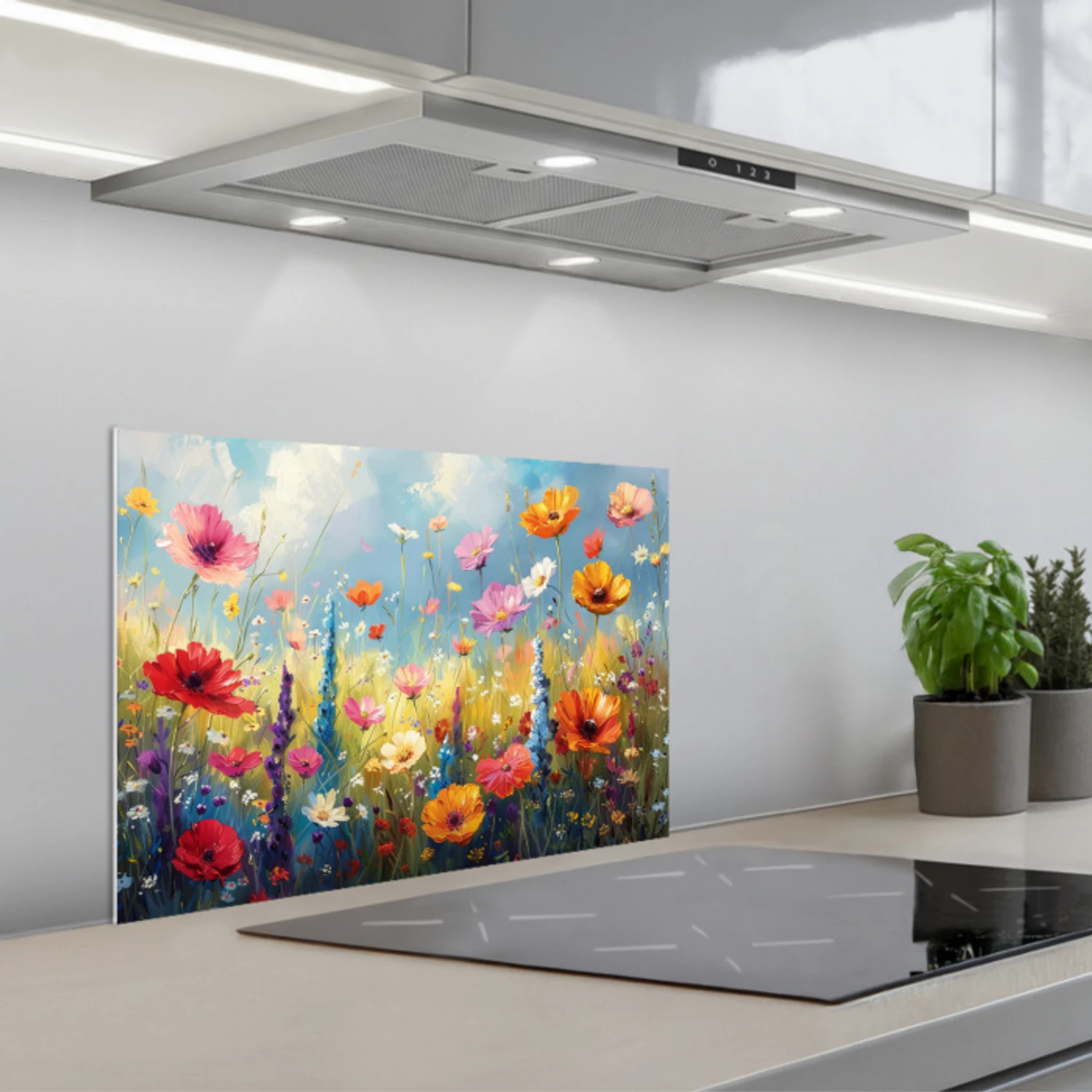 Bloemen - Natuur - Botanisch - Kunst keuken achterwand spatscherm klein -3d_schuin