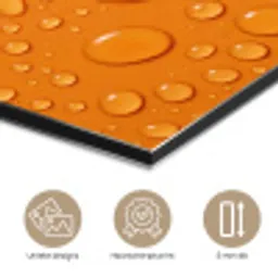 Water - Druppels - Oranje aluminium wit klein -closeup_NL