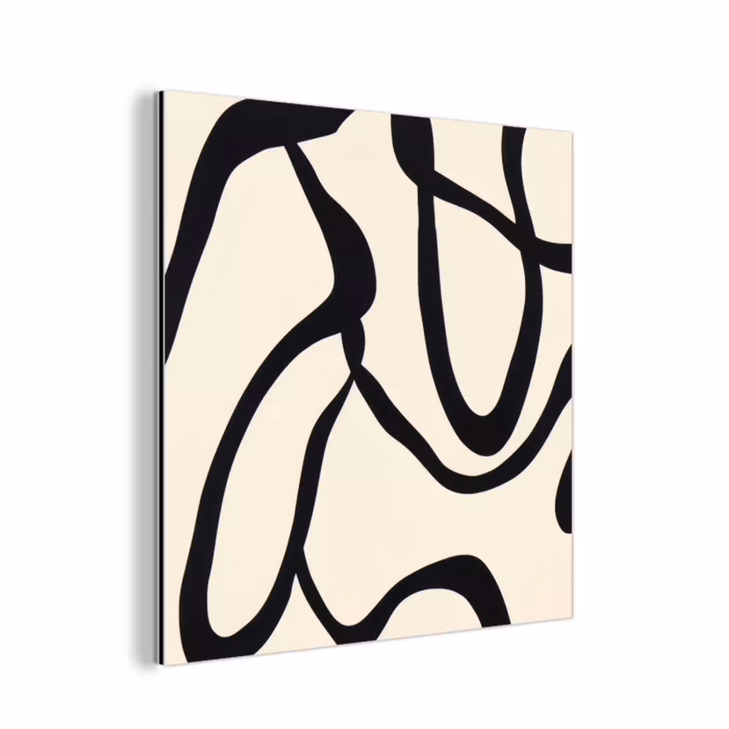 Abstract - Lijnen - Modern - Beige aluminium wit klein -3d
